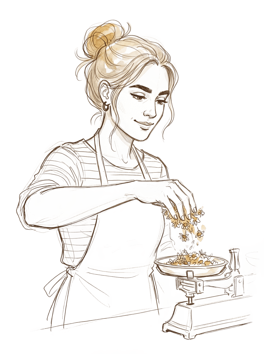 Lana an der Apothekerwaage
